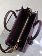 Sac De Jour Nano 26cm Dark Burgundy Grain Cowhide GHW