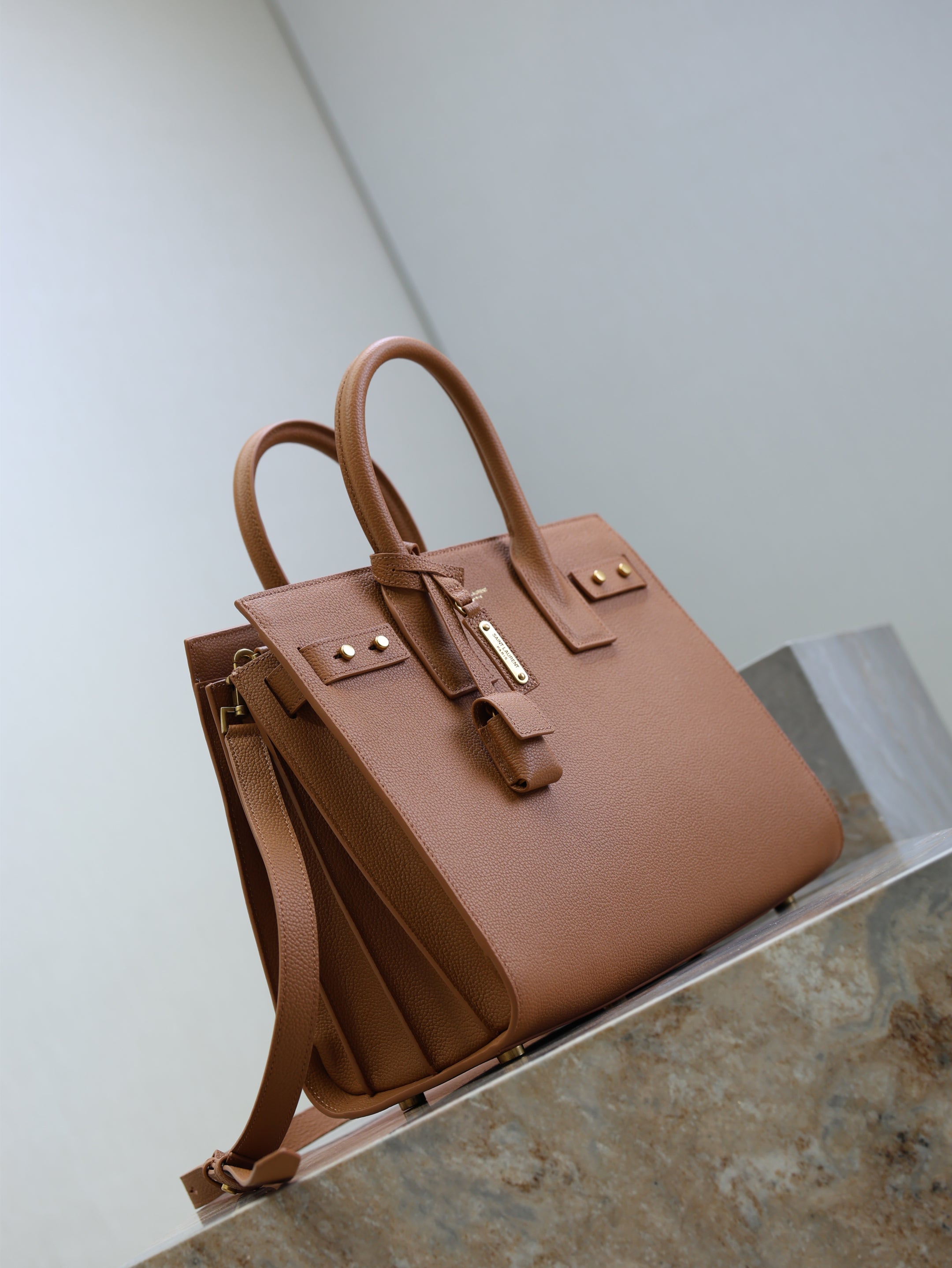 Sac De Jour Nano 32cm Brown Grain Cowhide GHW