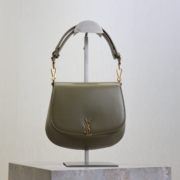 Mini Voltaire 21cm Olive Green Calfskin GHW
