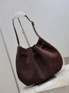 YSL Paris VII Hobo Bag Dark Brown Suede