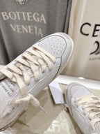 Golden Goose 2025 Wool-Lined Dirty Sneaker Ivory mix Red Cowhide 491638