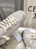 Golden Goose 2025 Wool-Lined Dirty Sneaker Ivory Black mix Gold Suede 491646