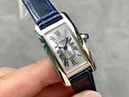 Tank Americane 20mm Silver Case Blue Leather Strap