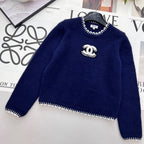 CC 26 Knit Sweater Navy Blue Wool Cashmere 785142