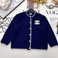 CC 26 Knit Cardigan Navy Blue Wool Cashmere 785151