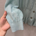 HM 25 Cardigan Light Turquoise Wool 02662