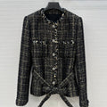 CC 25 Tweed Jacket Black Wool Polyamide