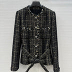 CC 25 Tweed Jacket Black Wool Polyamide