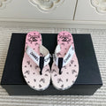 CC 26s Thong Sandals Pink Pastel Rubber Leather 647682
