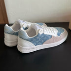 LV Stadium Sneaker Blue Mix Brown Monogram Suede
