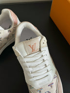 LV Stadium Sneaker White Mix Brown Monogram Suede