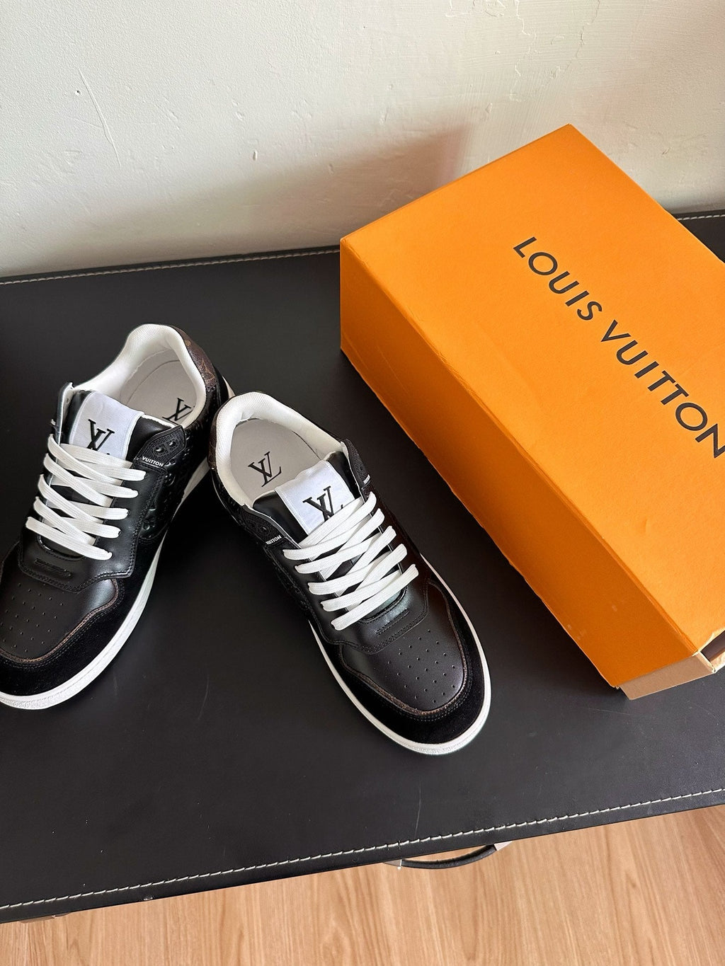 LV Stadium Sneaker Black Monogram Cowhide