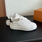 LV Time Out Sneakers White Mix Brown Monogram Cowhide