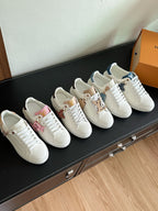 LV Time Out Sneakers White Mix Brown Monogram Calfskin