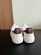 LV Time Out Sneakers White Mix Brown Monogram Calfskin