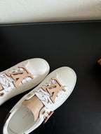 LV Time Out Sneakers White Mix Beige Monogram Calfskin