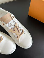 LV Time Out Sneakers White Mix Beige Monogram Calfskin