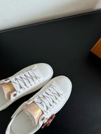LV Time Out Sneakers White Mix Brown Calfskin