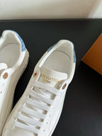 LV Time Out Sneakers White Mix Light Blue Calfskin