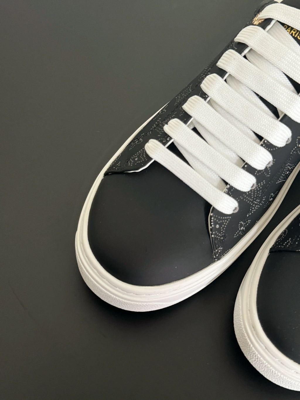 LV Sneakers Time Out Light Black Monogram Calfskin