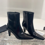 YSL 25  High-heeled Boot Black Cowhide 522267