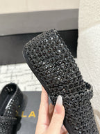 Alaia 25 Embellished Mary Jane Flats Black Suede  293178