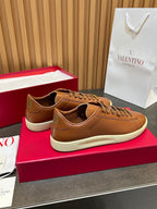 VT 25S Casual Sneakers Camel Brown Cowhide 563093