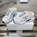 Dior 25 Chrono Sneakers White Black Mesh Calfskin 530324
