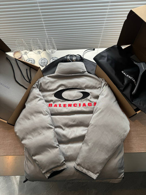 Balenciaga 25 Down Jackets Silver Gray Polyester 0027