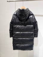MC 2025 Long Down Coat Glossy Black Polyester