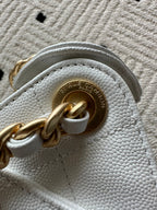 Chanel 25 Hobo Bag 22cm White Calfskin 286182