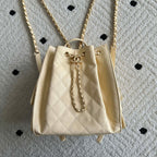 Chanel 2025 Backpack 23cm Light Yellow Grained Calfskin 318276