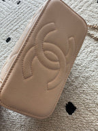 Chanel 2025 Vanity 17cm Bag Light Beige Caviar Leather 320296