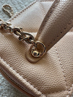 Chanel 2025 Vanity 17cm Bag Light Beige Caviar Leather 320296
