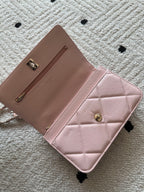 Chanel 2025 Trendy CC Wallet on Chain 19cm Bag Pink Caviar Leather 320290