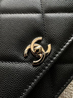 Chanel 2025 Trendy CC Wallet on Chain 19cm Bag Black Caviar Leather 320291