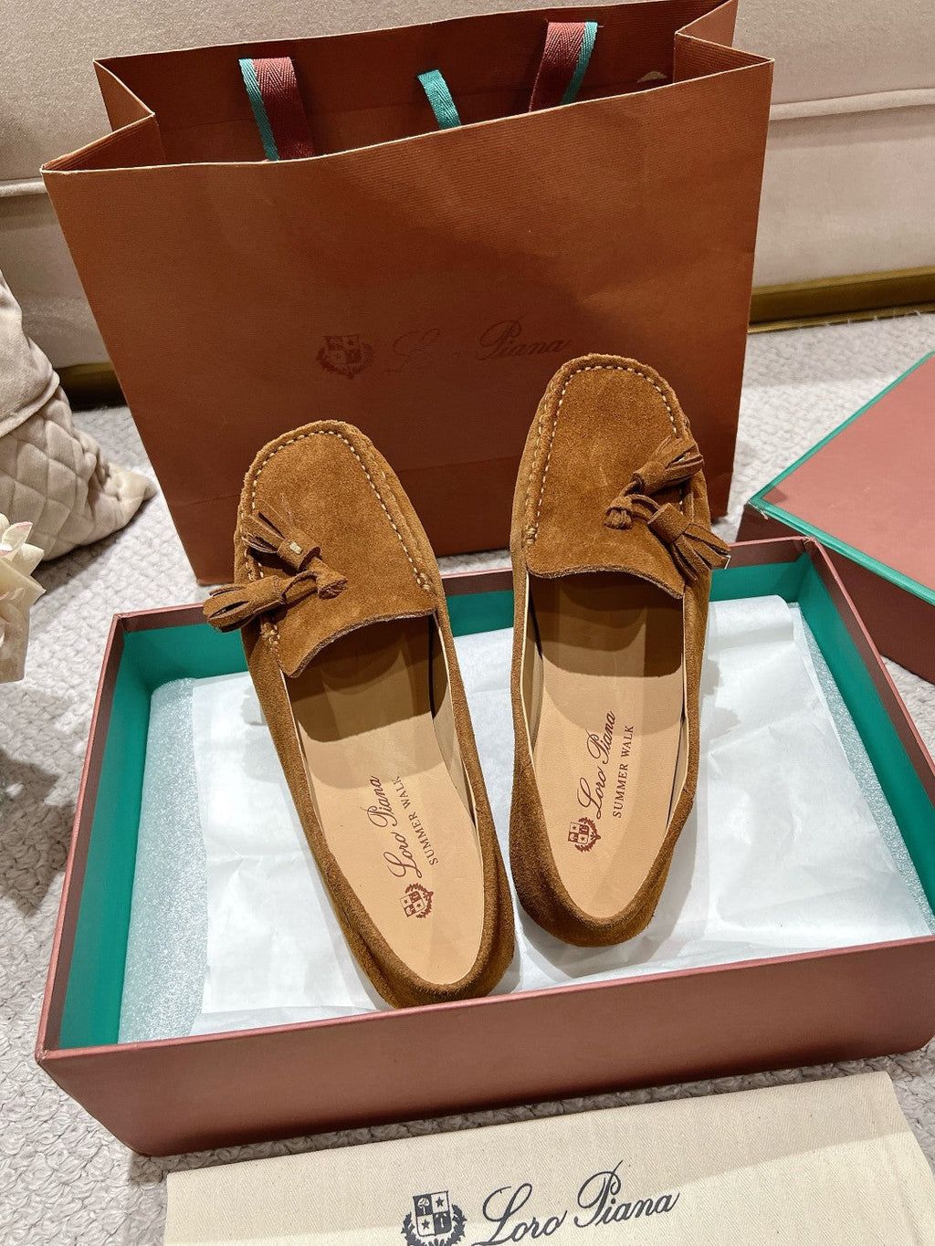 LP Dot sole walk mocassin Cocoa Suede 214999