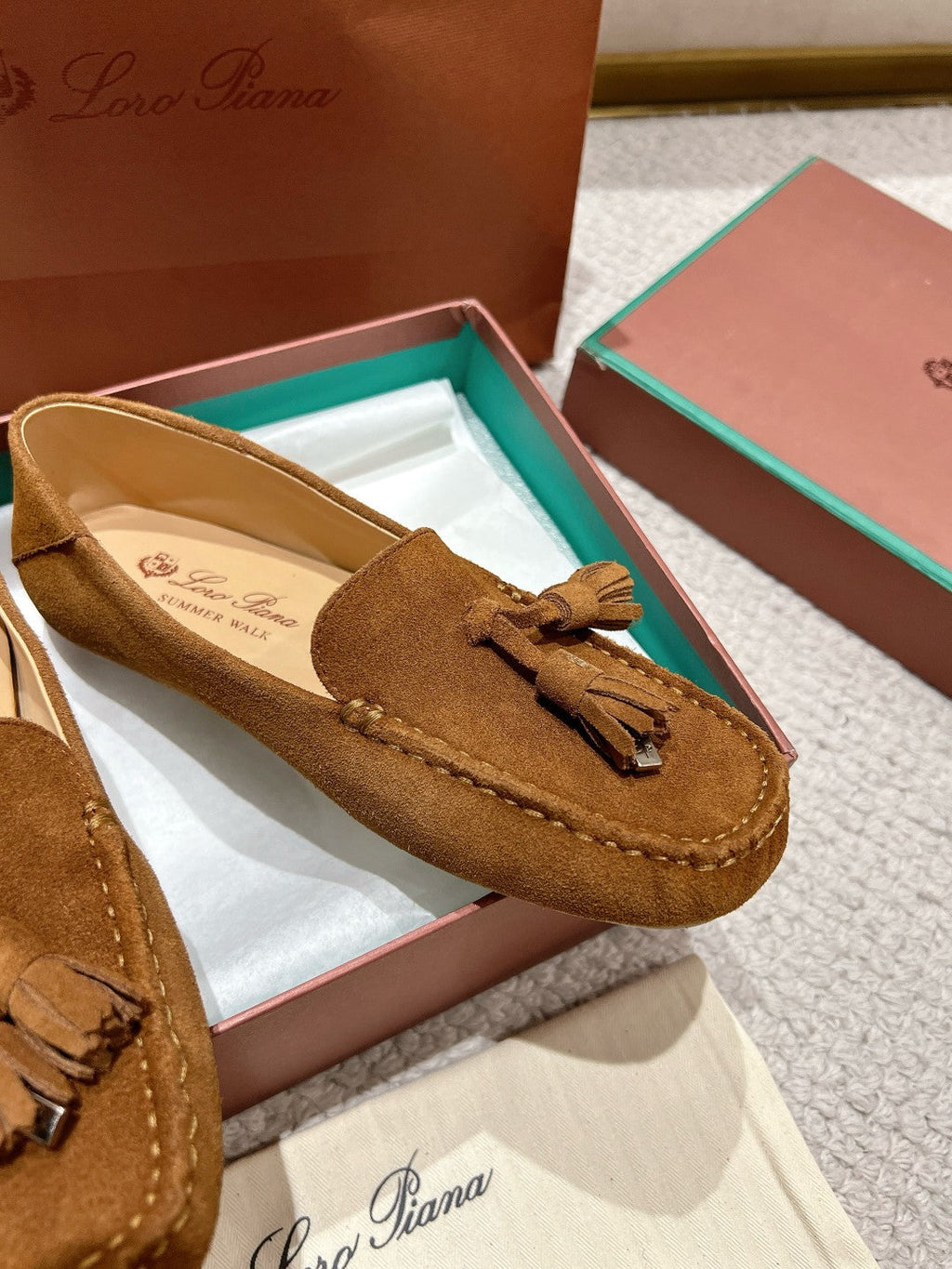 LP Dot sole walk mocassin Cocoa Suede 214999