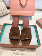 LP 25 Summer Charm Sandal 55 Dark Brown Suede