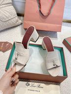 LP 25C Summer Charms Mules 55MM Earthy Gray Suede 215028