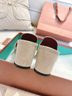 LP 25C Summer Charms Mules 55MM Light Taupe Suede 215025