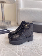 CC Ankle Boots In Black Calfskin 145487