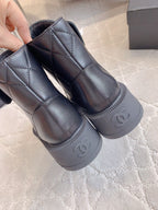 CC Ankle Boots In Black Calfskin 145487