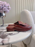 CC Mule In Brown Red Cowhide 145659