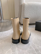 CC Ankle Boot 30mm Beige Cowhide Glitter 464577