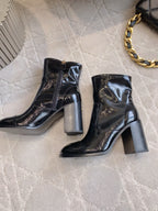 CC 25 Heeled Short Boot Black Patent Leather 516679