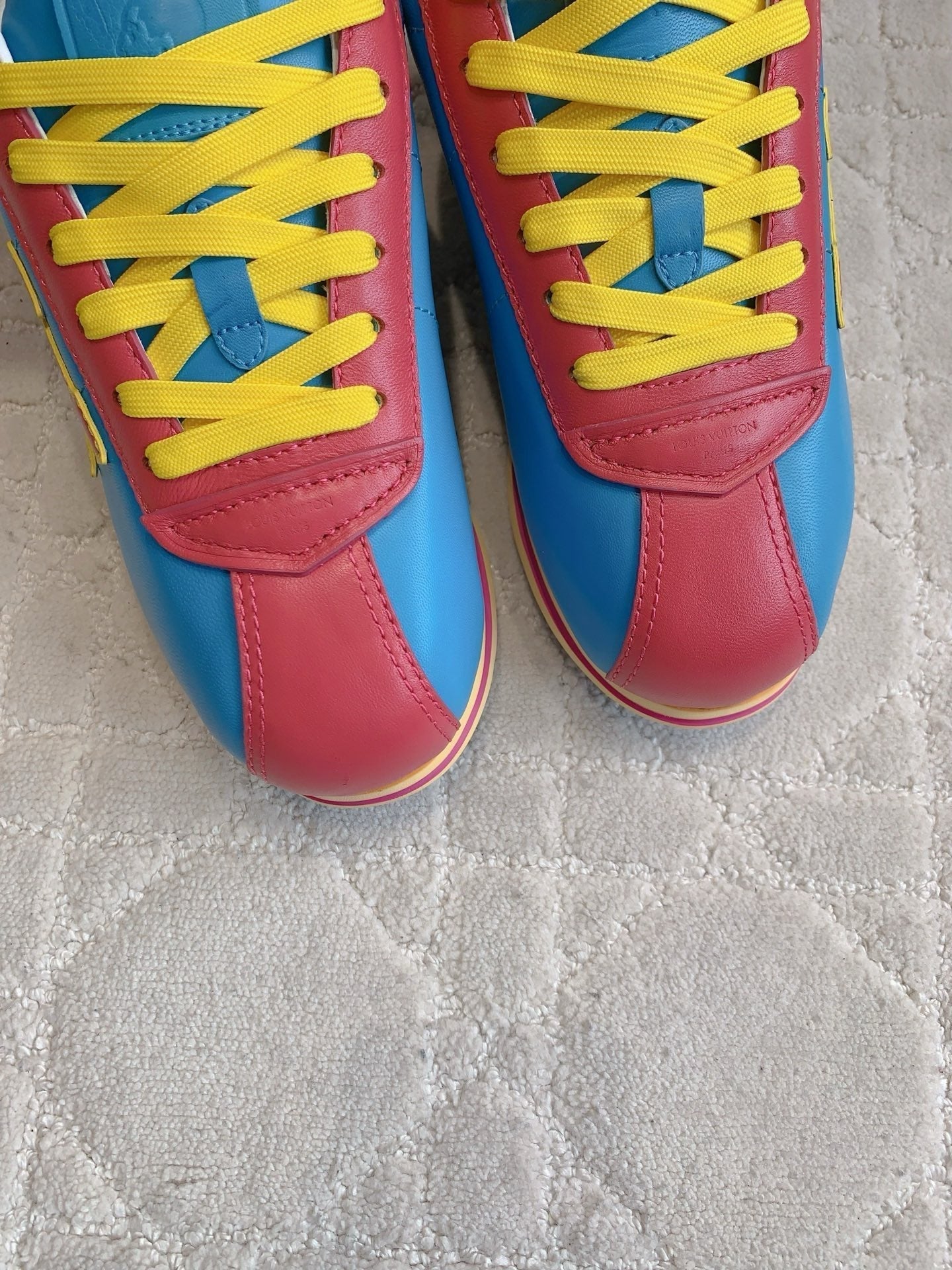LV BUTTERSOFT Sneaker Dark Blue Monogram-Printed Lambskin 516886