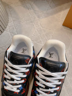 LV BUTTERSOFT Sneaker Black Mix White Monogram-Printed Lambskin 516881