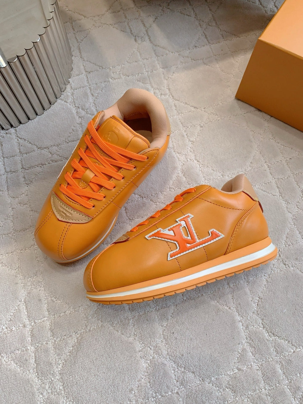 LV BUTTERSOFT Sneaker Yellow Monogram-Printed Lambskin 516885