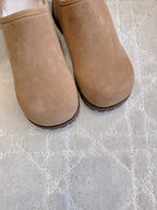 UGG Tazz Slippers Brown Wool Suede Fleece Lining 516913
